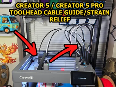Creator 5/5 Pro Toolhead Cable Strain Relief Guide