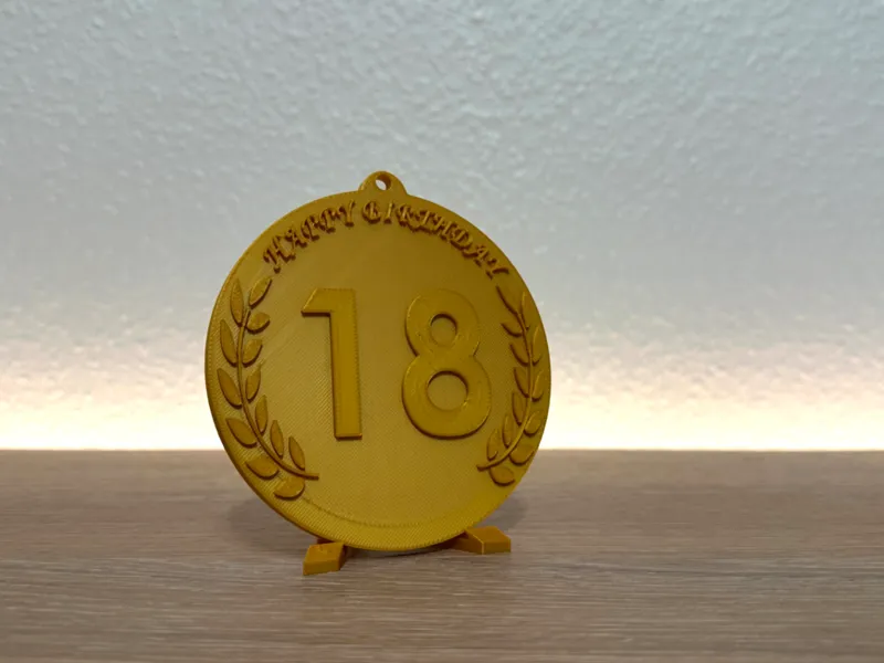 Medaille zum 18 Geburtstag