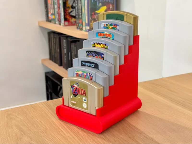 Nintendo 64 game cartridge stand