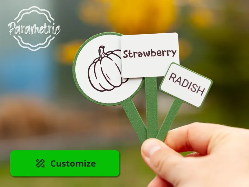 Customizable Garden Plant Tags - Parametric