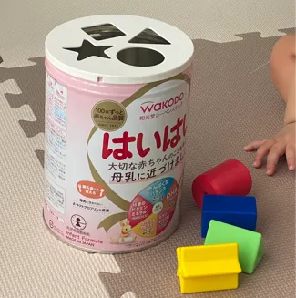 ミルク缶型はめパズル(和光堂はいはい用)