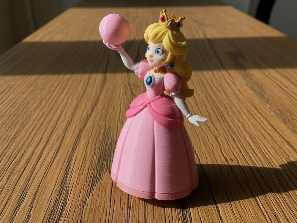 Princess Peach Raised Hand Figure | Super Mario - Free 3D Print Model ...