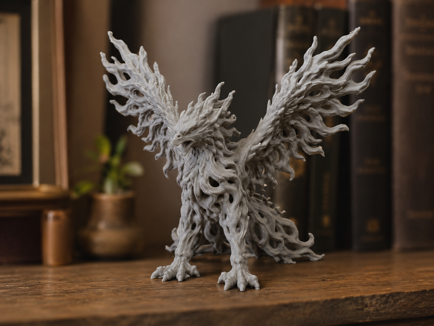 "Shadowflame Phoenix" - Voronoi Phoenix Sculpture!