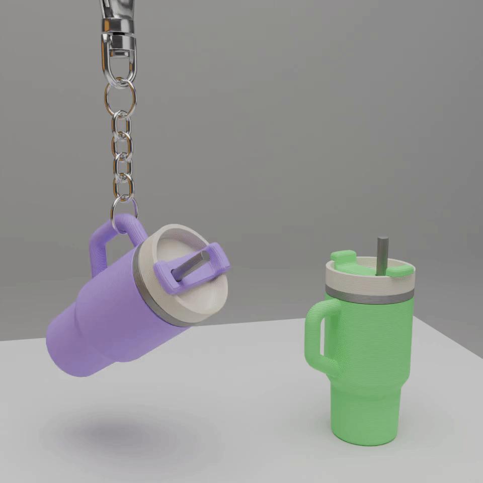 Mini Quencher Cup Keychain 3 Sizes - Stanley Style