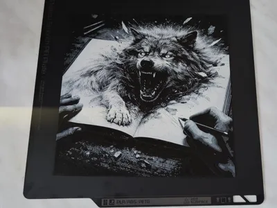 Wolf Chroma Canvas Hueforge