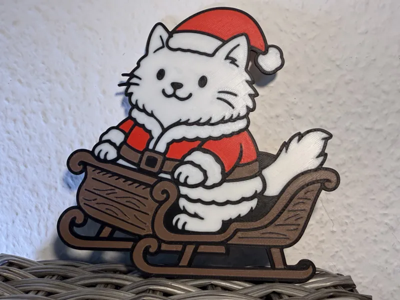 Santa Paws on his sleigh