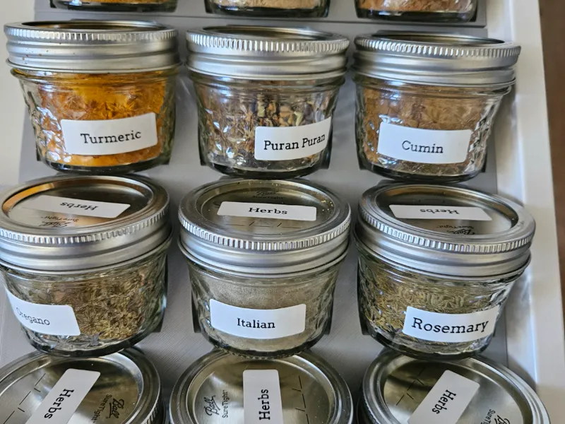 Spice Drawer- Ball Jar Cradles 