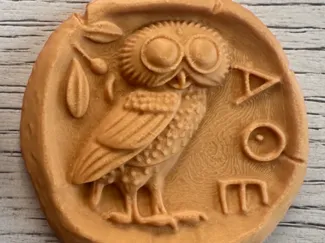 Owl of Athena Tetradrachma Coin w magnet space 