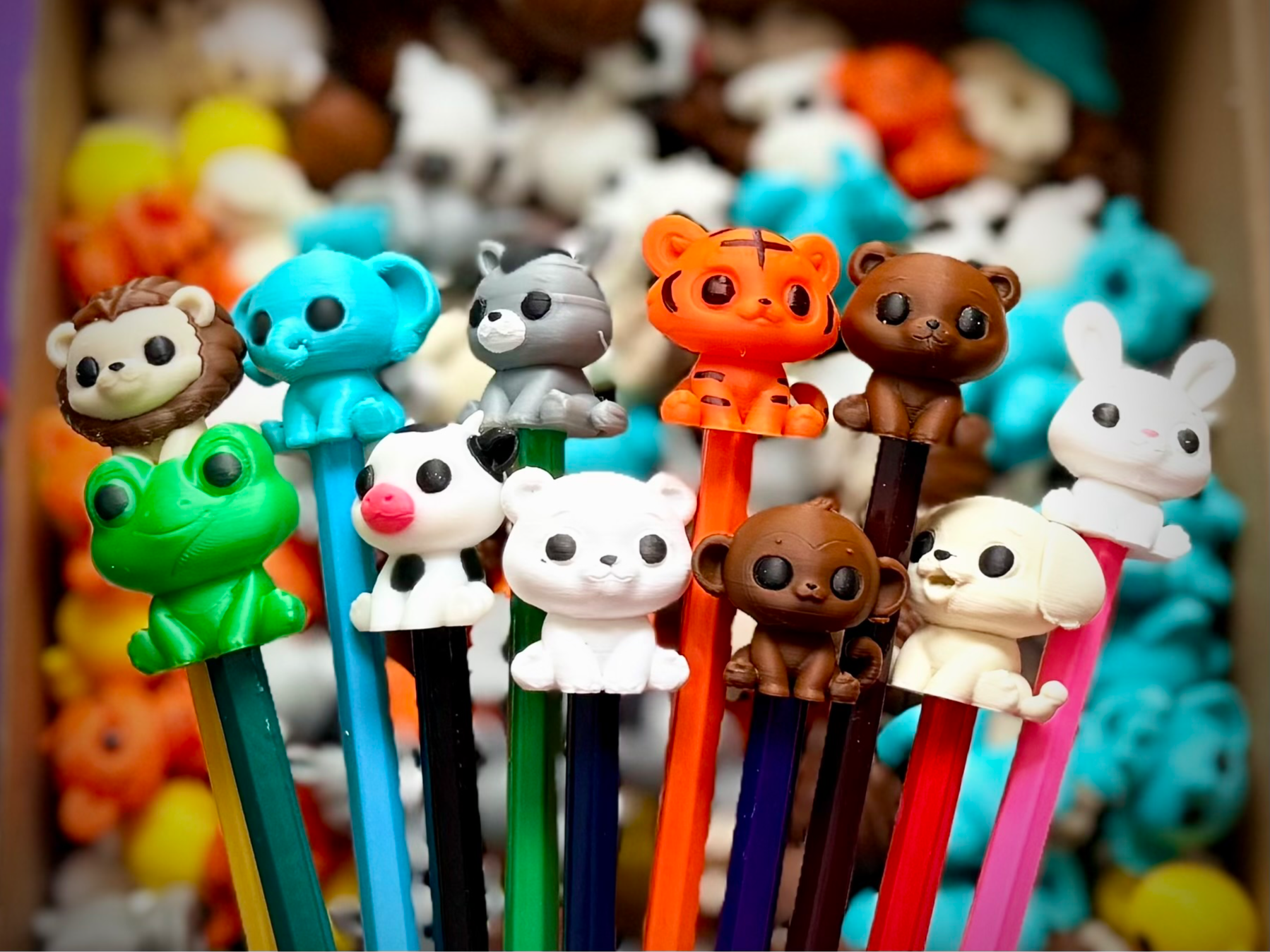 Full Pack 13 Cute chibi animal pencil topper 