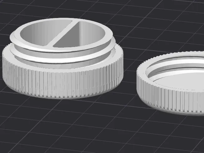 mini Travel Pill box, 2 compartments