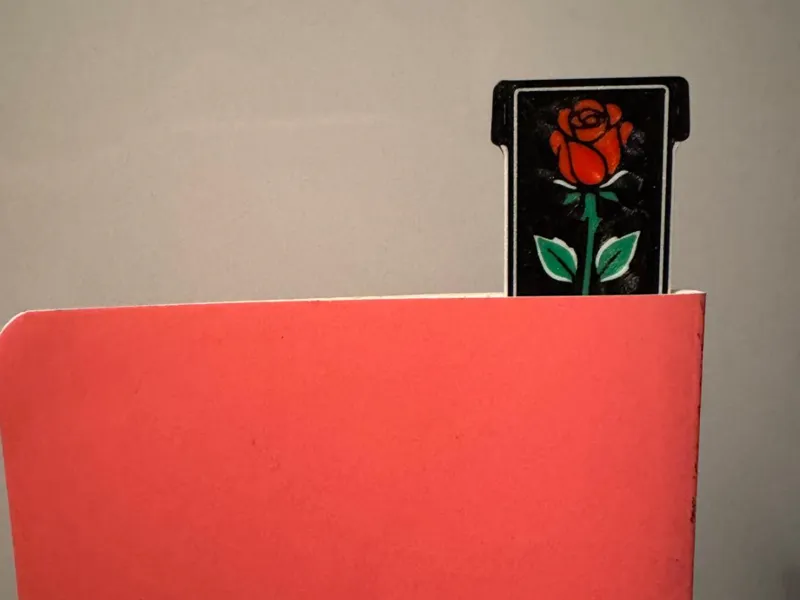 Bookmark red rose