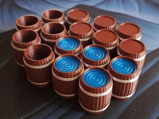 Miniature barrels DnD D&D terrain