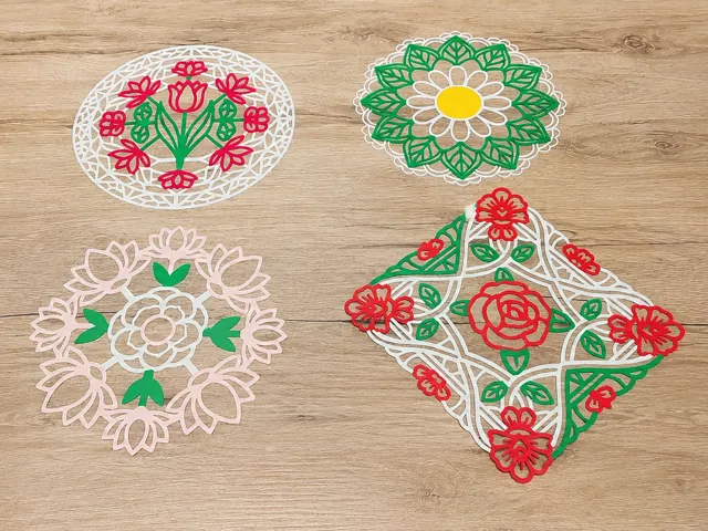 Flower Lace Doily Collection - AMS Optimized