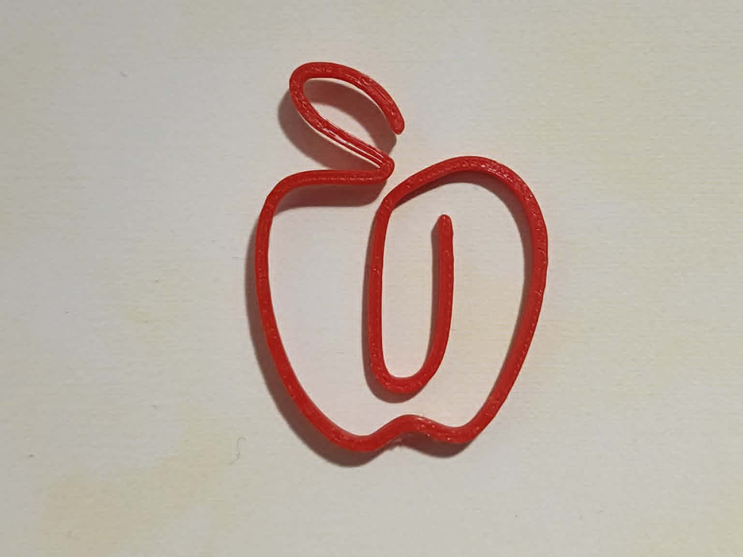Cute apple bookmark