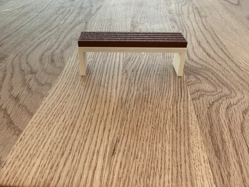 Banc long 1:14 avec assise