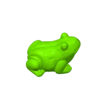Buste sculpté de grenouille/crapaud — photo 3