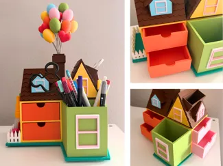 Up-Inspired House Desk Organizer