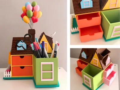 Up-Inspired House Desk Organizer