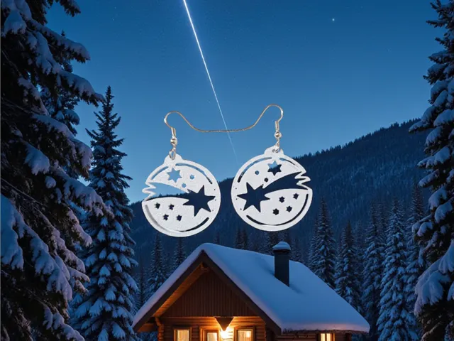 Comet star earrings