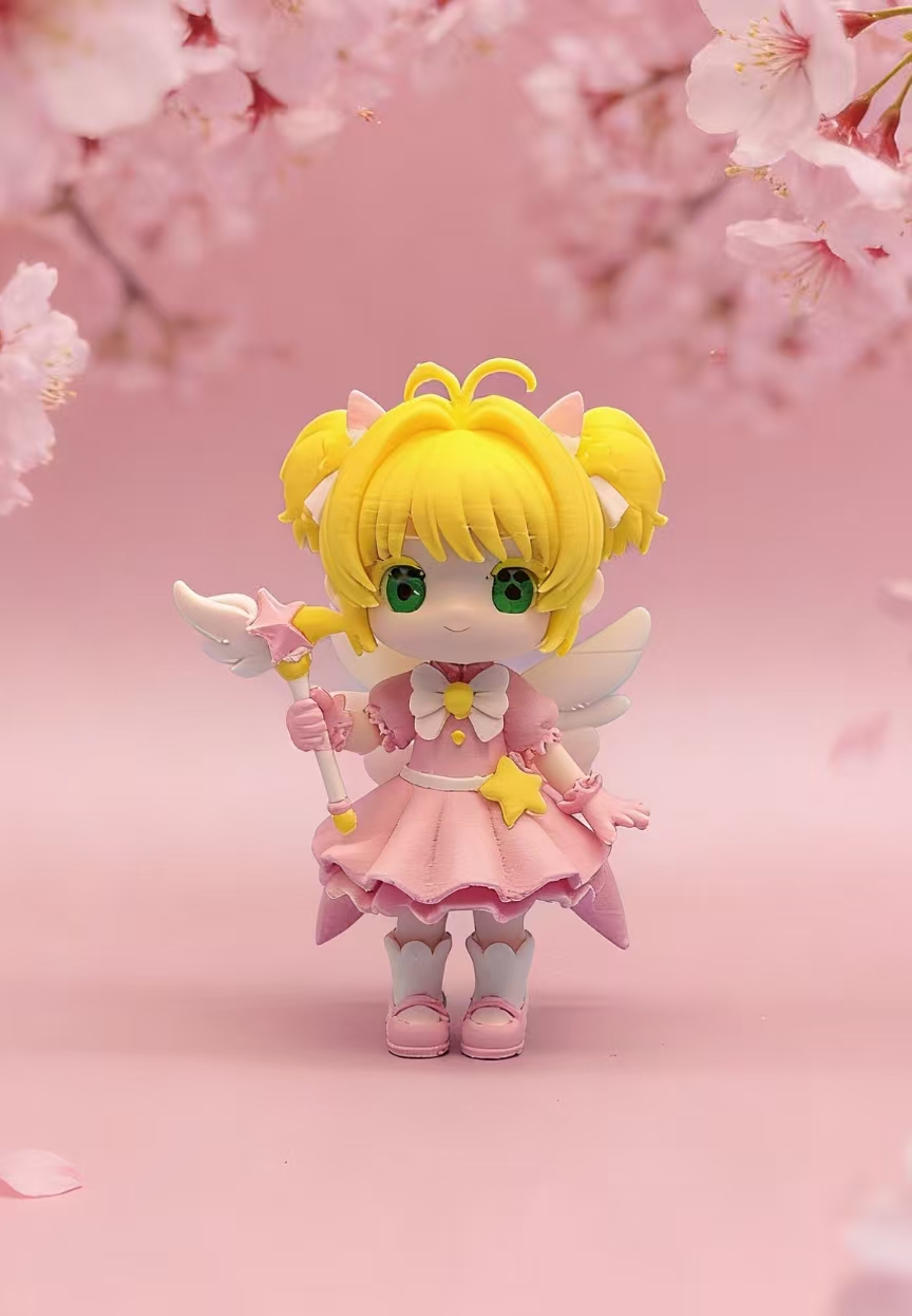 Miniatura 2 do modelo 3D Q版魔法少女小樱（含单色、多色配置）