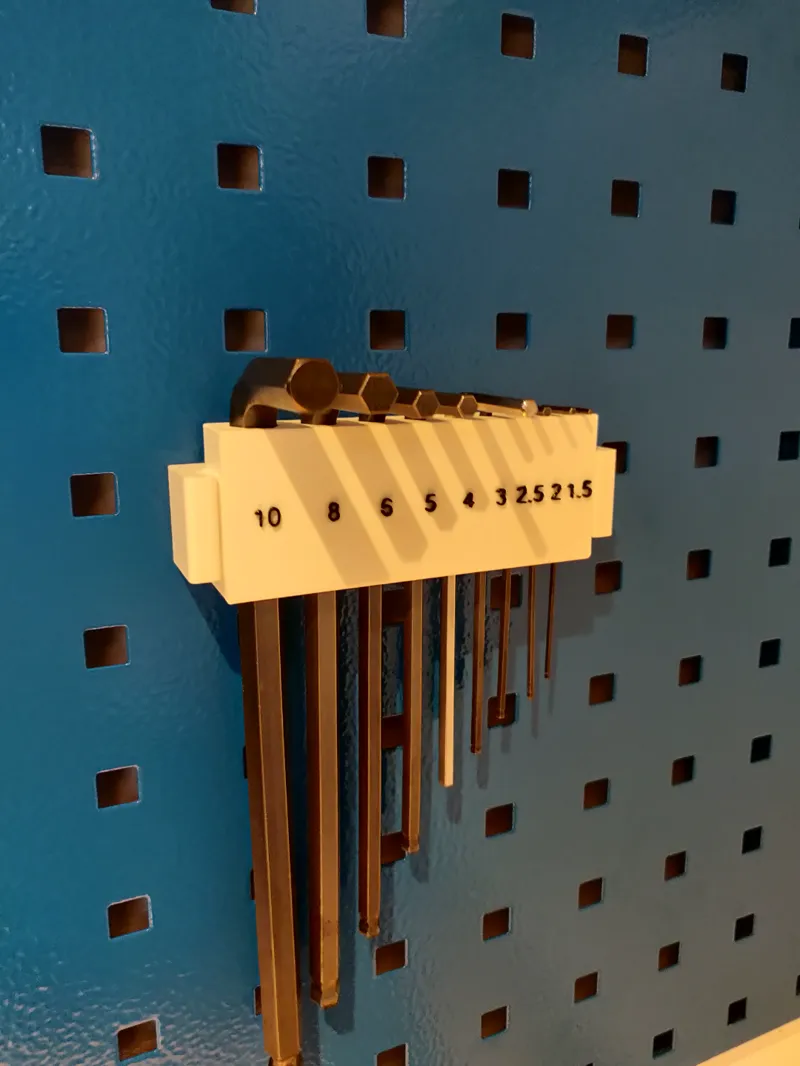 Allen Key Holder - Square Pegboard