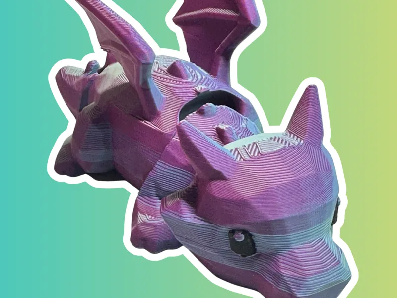 Diamond Dragon Articulated Cute with Wings Easy