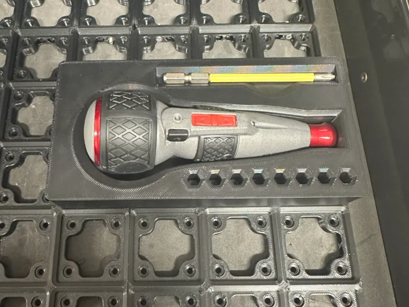 Vessel Electric Screwdriver Gridfinity Base