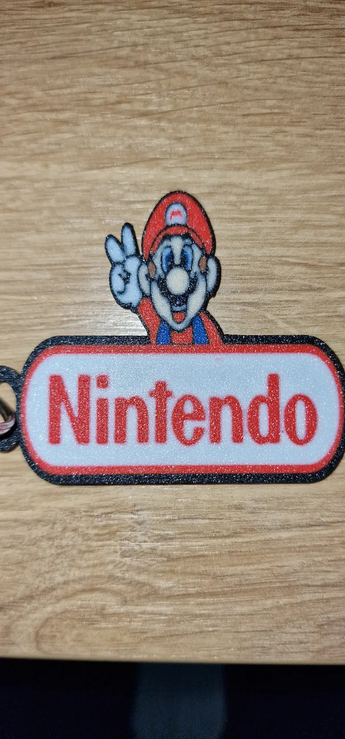Nintendo Super Mario Logo Keychain