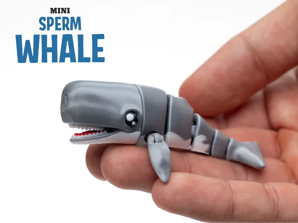 Llavero: Flexi sperm Whale & Keychain. Referencia del modelo original.