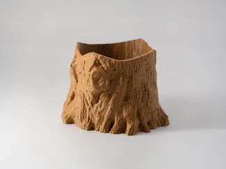 Tree stump planter