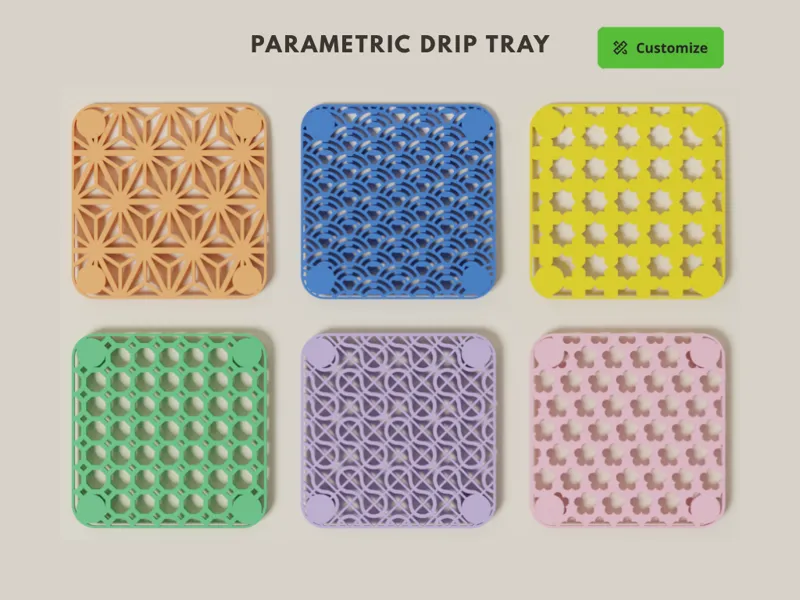 Small Drip Tray. Parametric, Tileable