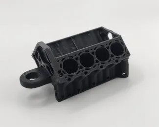 Engine block keychain