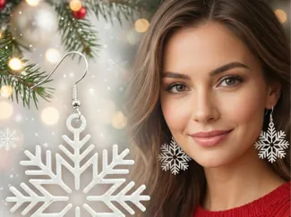 12 Paterns Snowflake Earrings (1.5g / Pair)