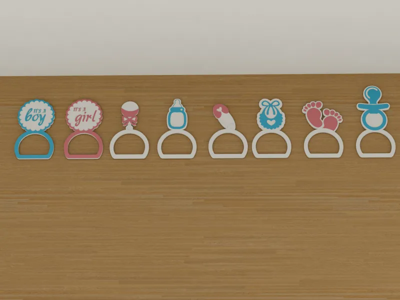 Baby shower party - napkin holders