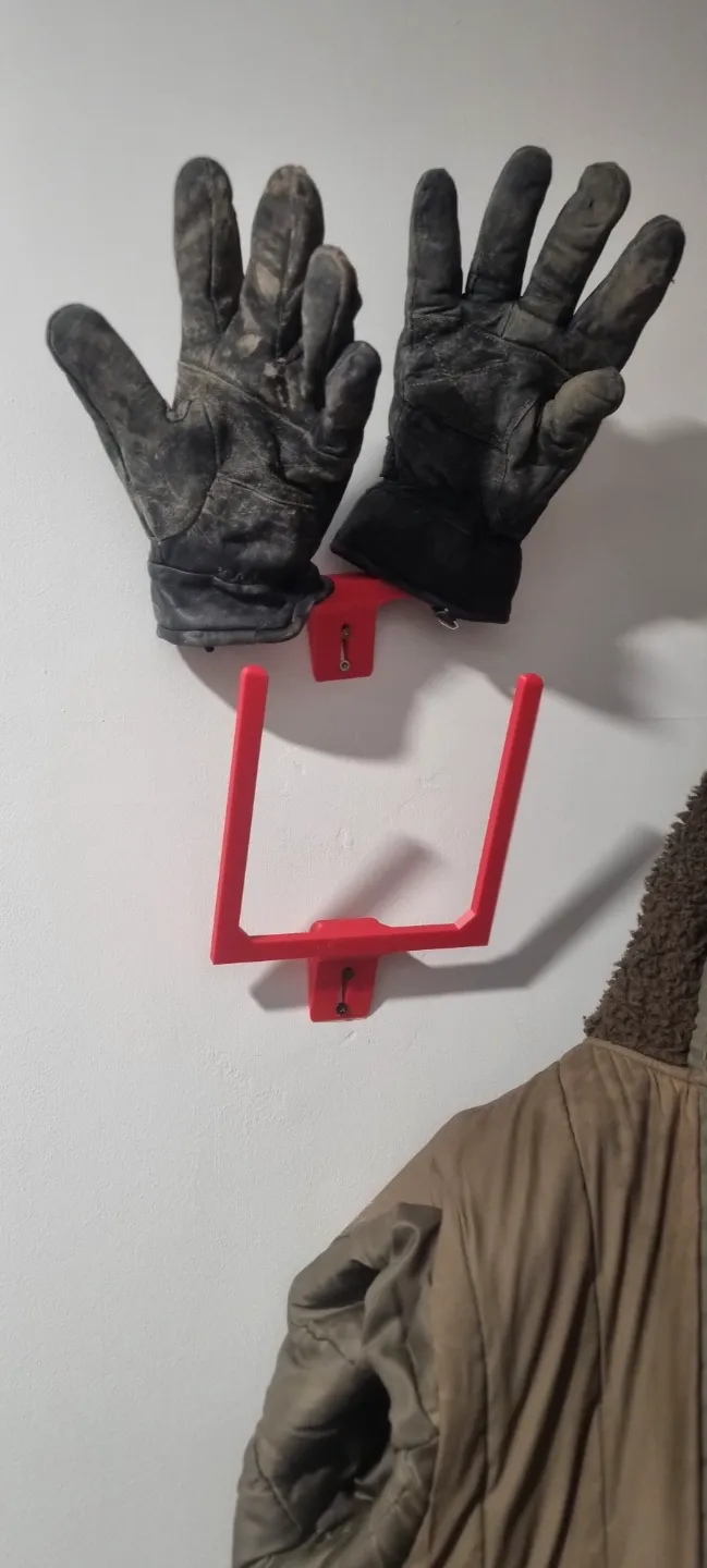 Wall mounted glove drying rack for two gloves by Maestro - MakerWorld