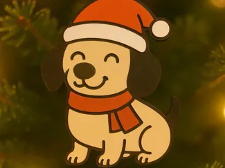 Cute Christmas Dog Ornament