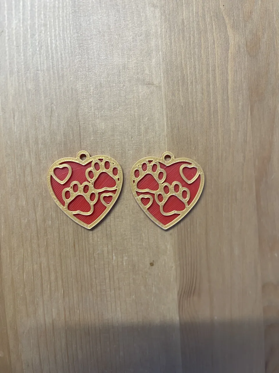 Heart Paw Earrings view 2