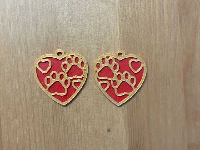 Heart Paw Earrings