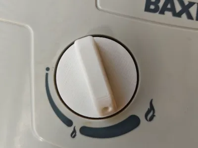 Temperature control knob for gas column