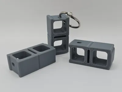 Cinder Block Keychain