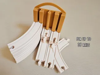 Wood Train Rail Holder Storage (BRIO, KYZ, ...)