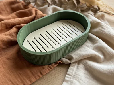 Self-Draining Two-Tone Soap Dish