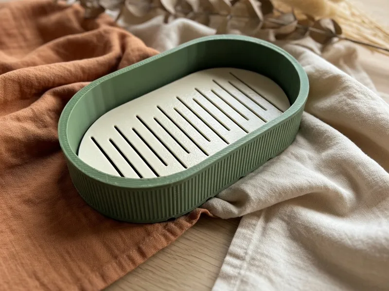 Self-Draining Two-Tone Soap Dish
