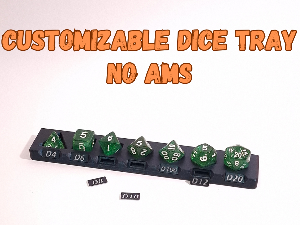 Customizable dice tray