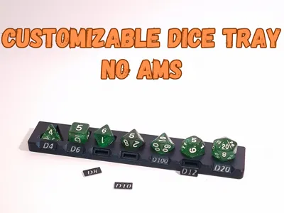 Customizable dice tray