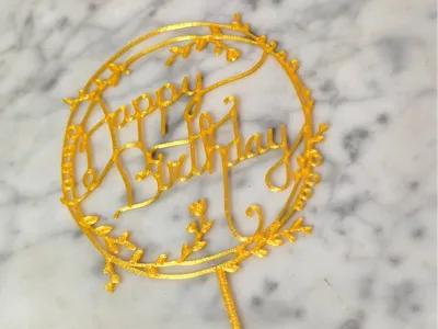 Cake Topper Happy Birthday