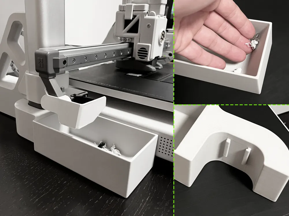 A1 Click-in Purge/Poop Bin with Easy Purge Removal - Free 3D Print