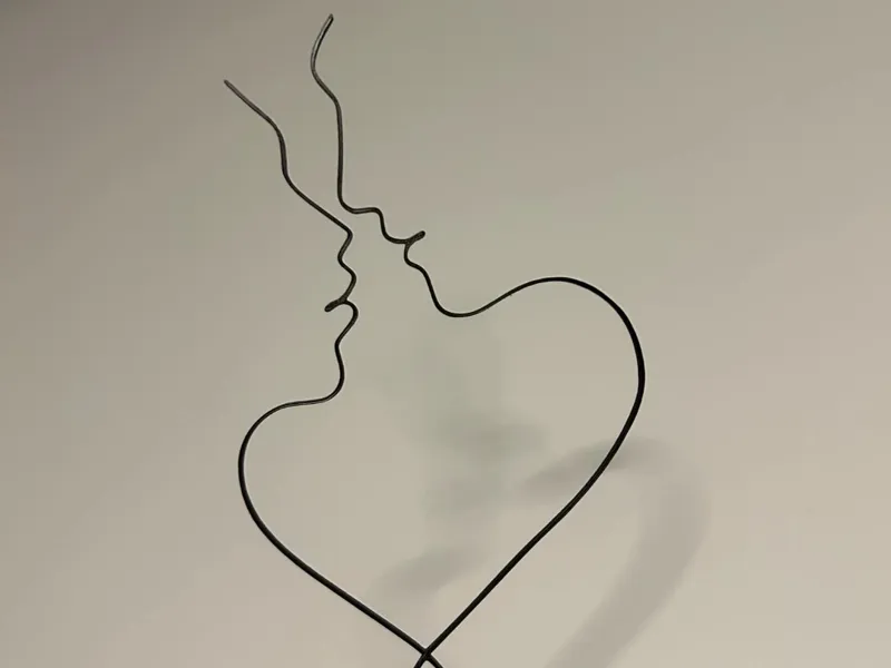 Two face silhouette art  gift for valentine's day