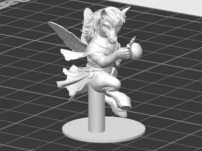 DnD mini horse fairy with base
