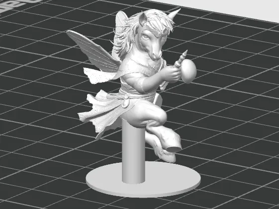 DnD mini horse fairy with base
